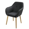 Fauteuil met bekleding van antracietgrijze stof